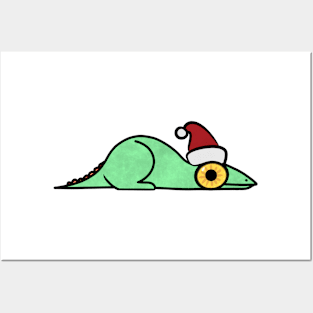 Christmas Lizard Posters and Art